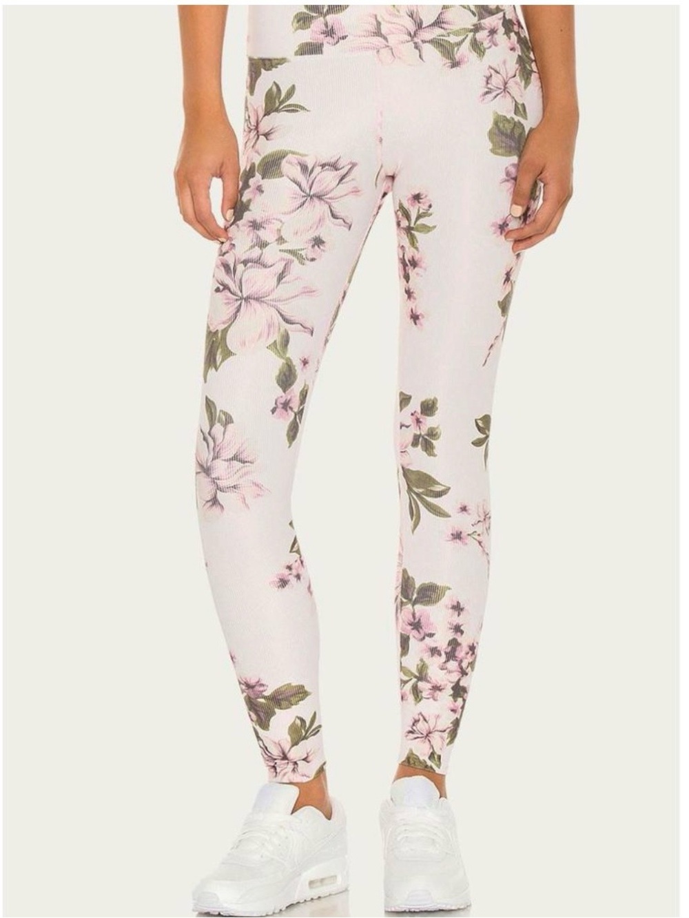 Beach Riot Floral Printed Pink Leggings - size LG athletic women's